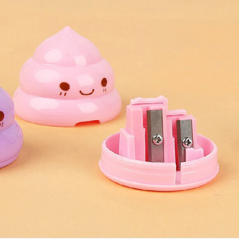 Apontador Kawaii Shit Pencil для точилки нож резки двойное отверстие Pole кусок выдвиженческий