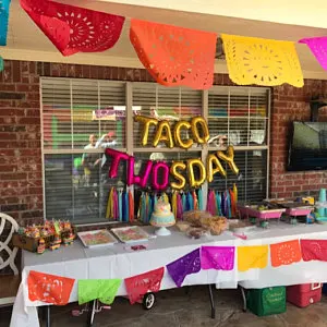 Золотые или серебряные гелиевые фольгированные шары TACO TWOsday с надписью на день