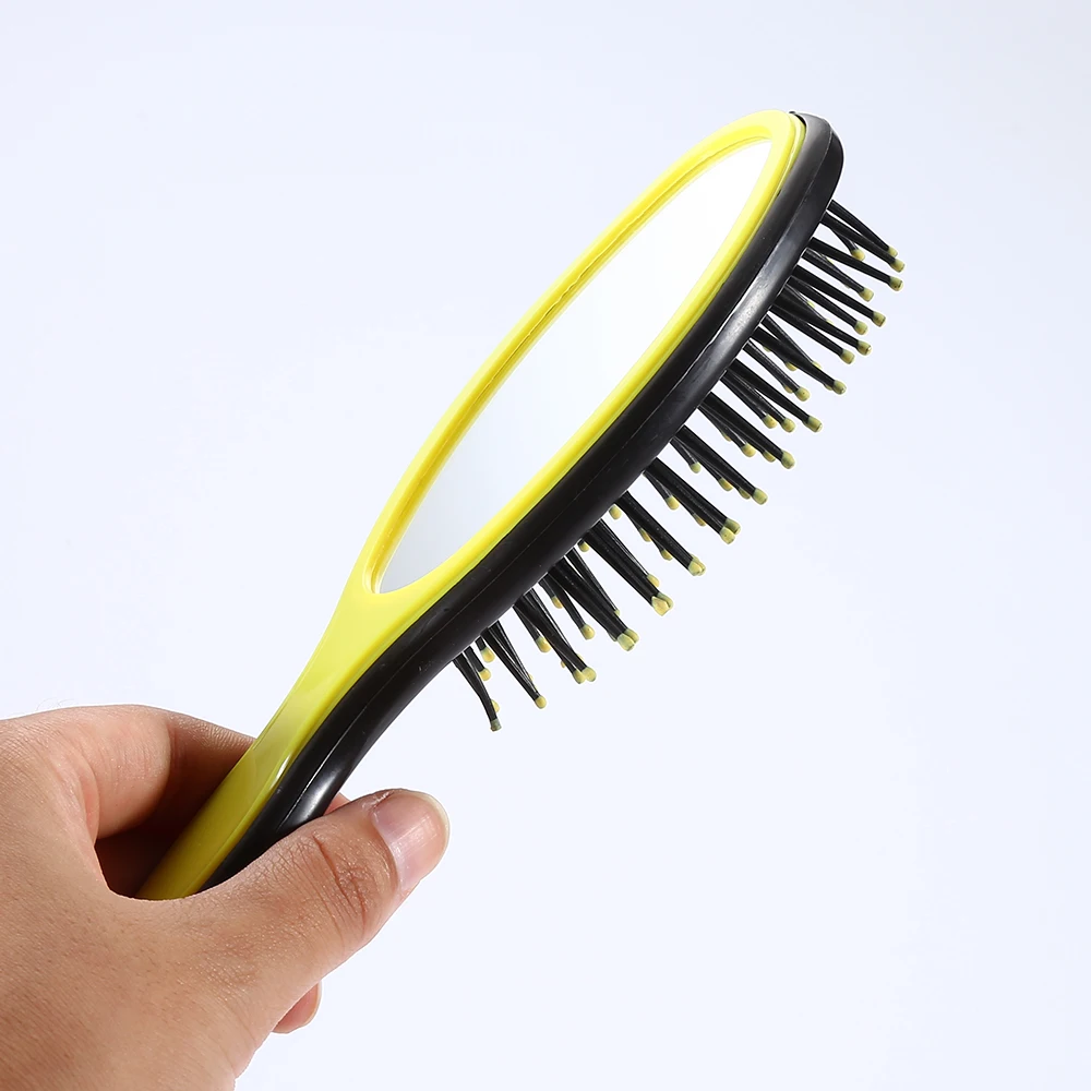 1 шт. щетка для распутывания волос с зеркальной расческой лечения массажная