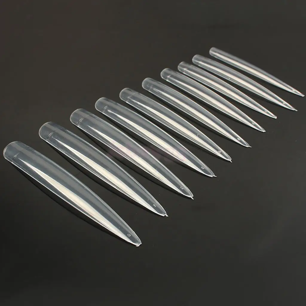 10 шт коготь шпильки ногти Tips Divot Ложные поддельные длинные прозрачные