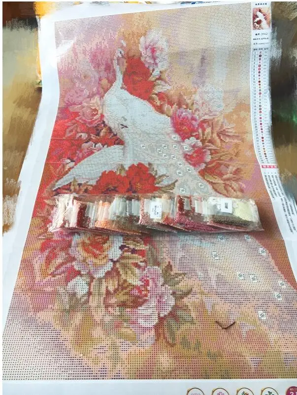 40X65 см 5D DIY Полная Алмазная картина вышивка крестиком Павлин пион мозаика для изготовления алмазной вышивки без рамки