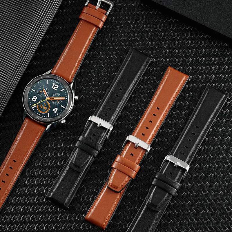 22 мм ремешок для часов Huawei Watch GT Honor Magic Band из натуральной кожи силиконовый gt Active 46