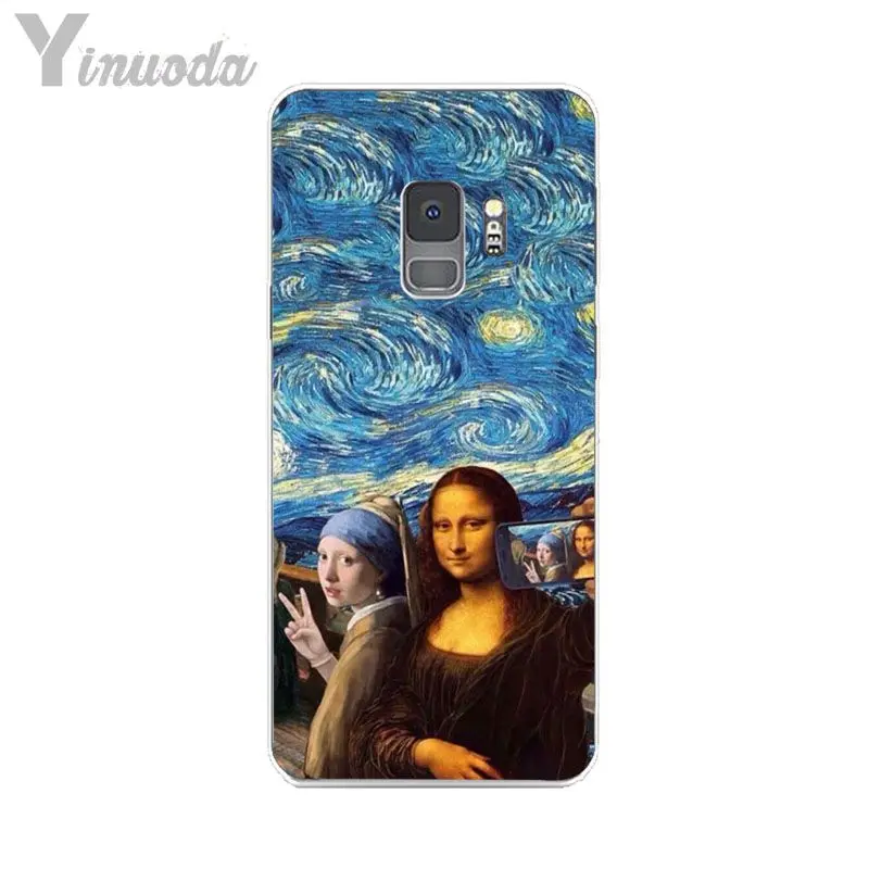 Yinuoda Van Gogh Mona Lisa Funny Art Girl with a pear earing Phone Case for Samsung S5 S6 edge S7 S8 Plus S9 Cover | Мобильные