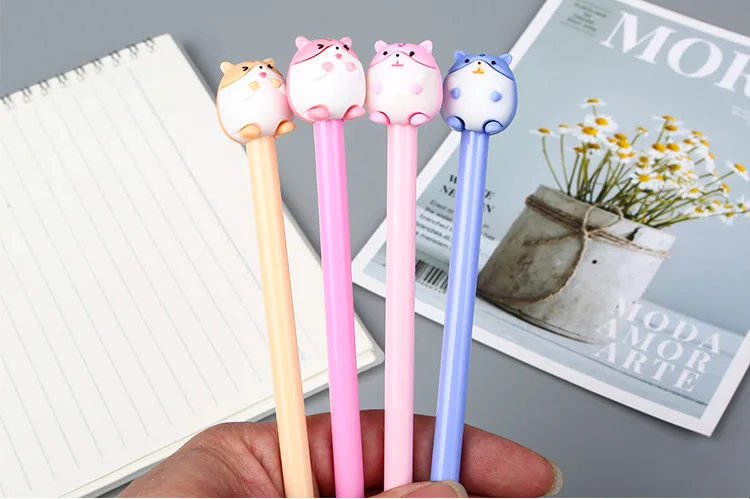 60 шт. kawaii гелевая ручка много смешанный мультфильм Хомяк ручки для школы офисные принадлежности корейский милые канцелярские Дети Студенты caneta