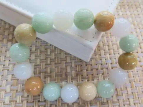 New Natural Colorful JadeJadeite stone Bead Women Men 13mm Smooth Beads Bracelet | Украшения и аксессуары