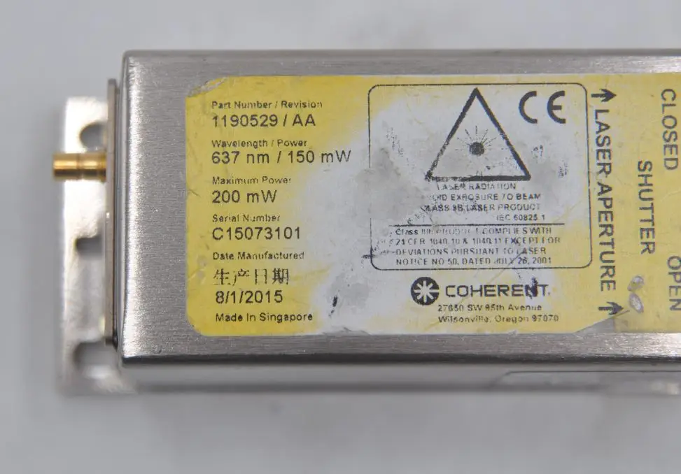 

COHERENT CUBE 1190529/AA 637NM/150mW C15073101