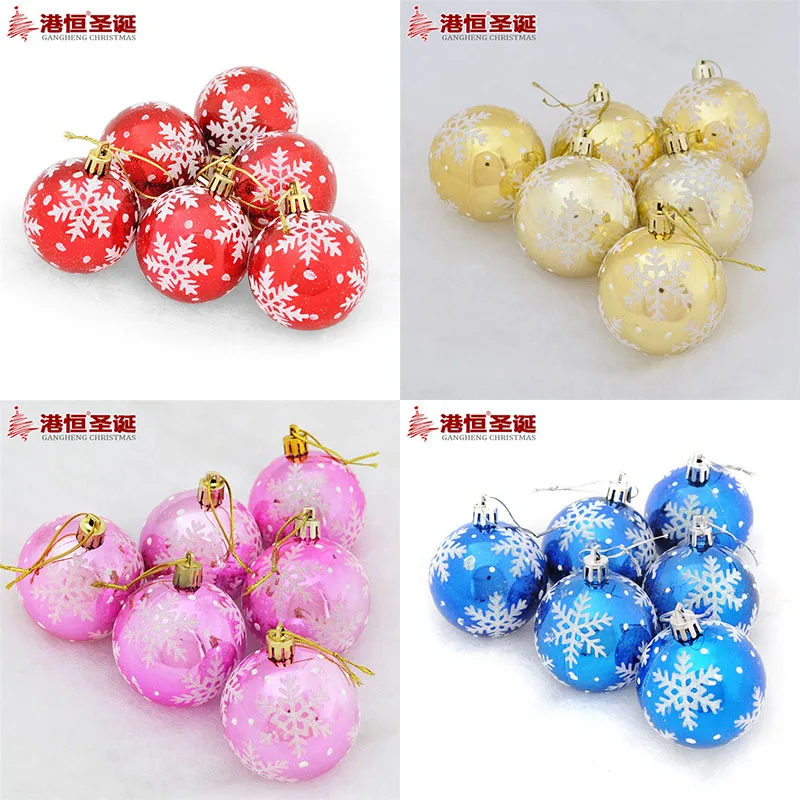 6 шт. подвесные шары для рождественской елки диаметром см украшения рисования в