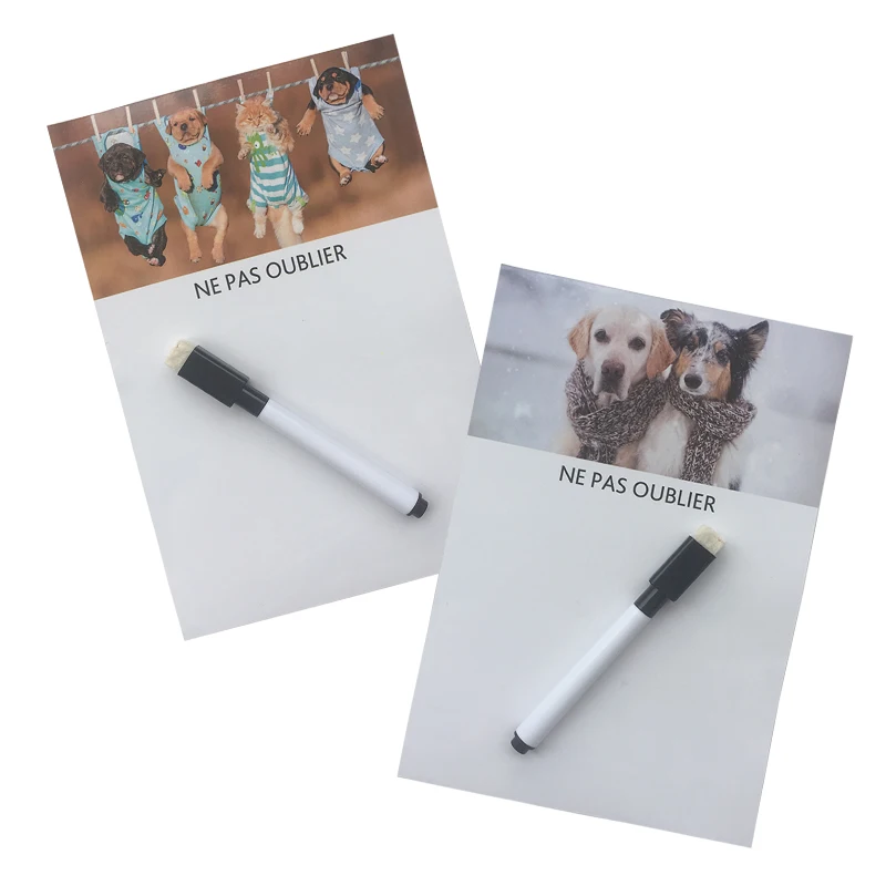 Гибкая магнитная доска с принтом симпатичных собак для сухого стирания