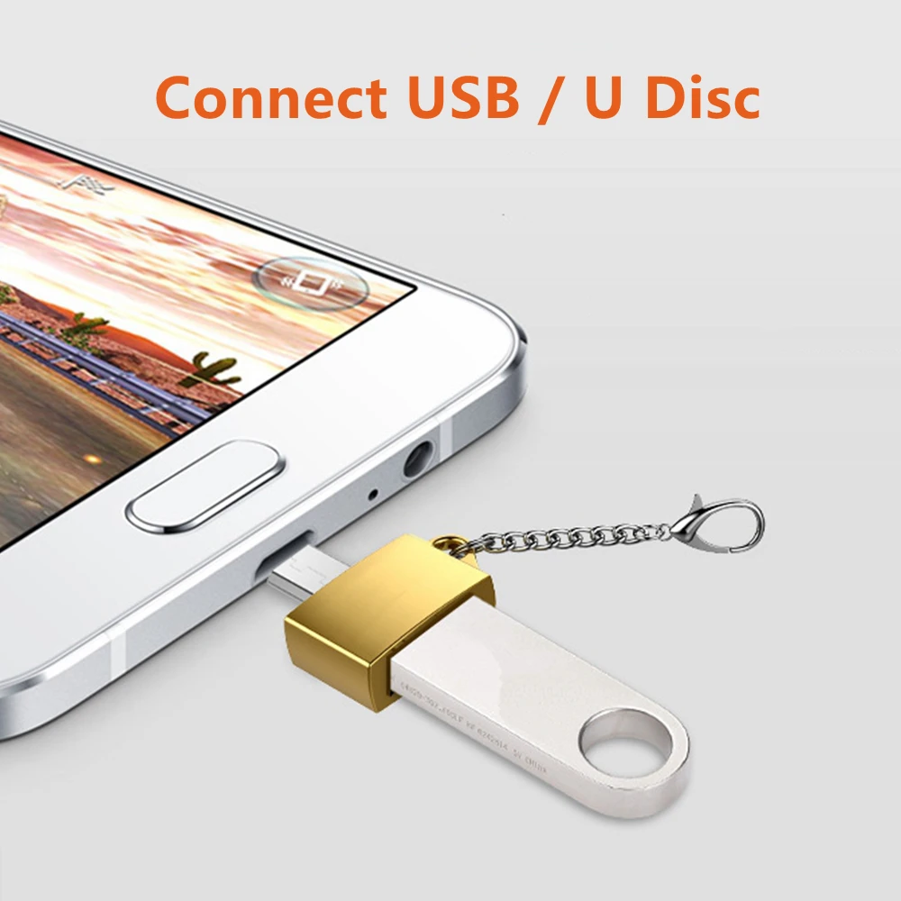 USB 3 1 Type C/Micro 5pin к 2 0 OTG адаптер переходник типа Папа-мама брелок для ключей кабель