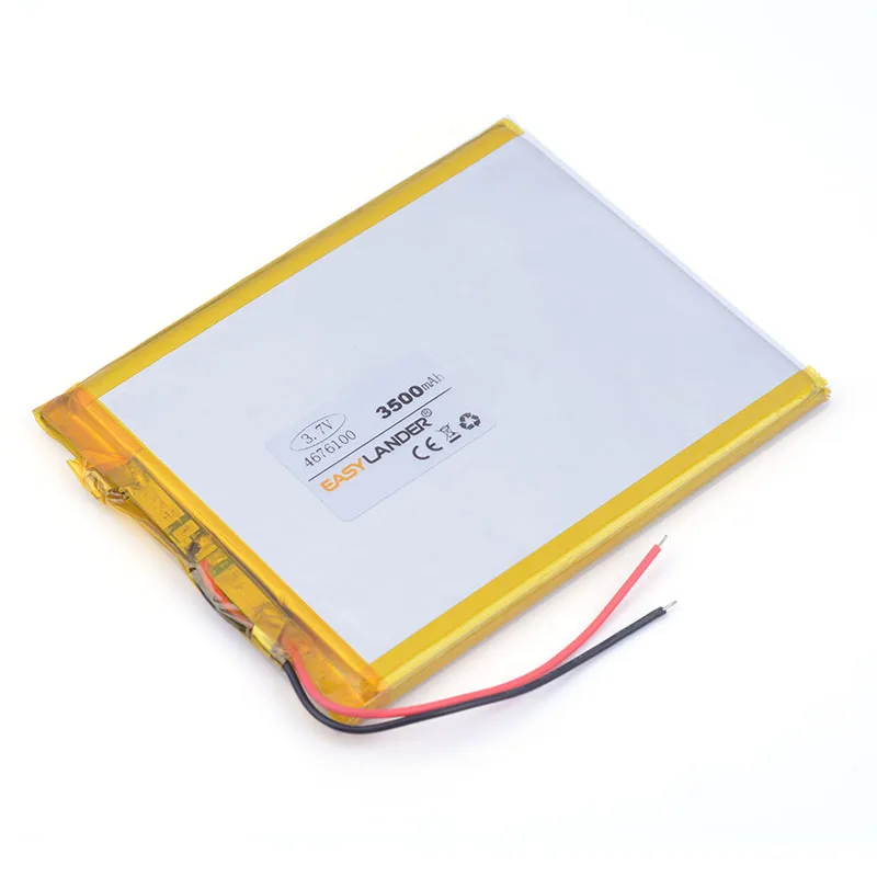 Лучший размер батареи 4676100 3 7 V 3500mah литий полимерный аккумулятор с защитной