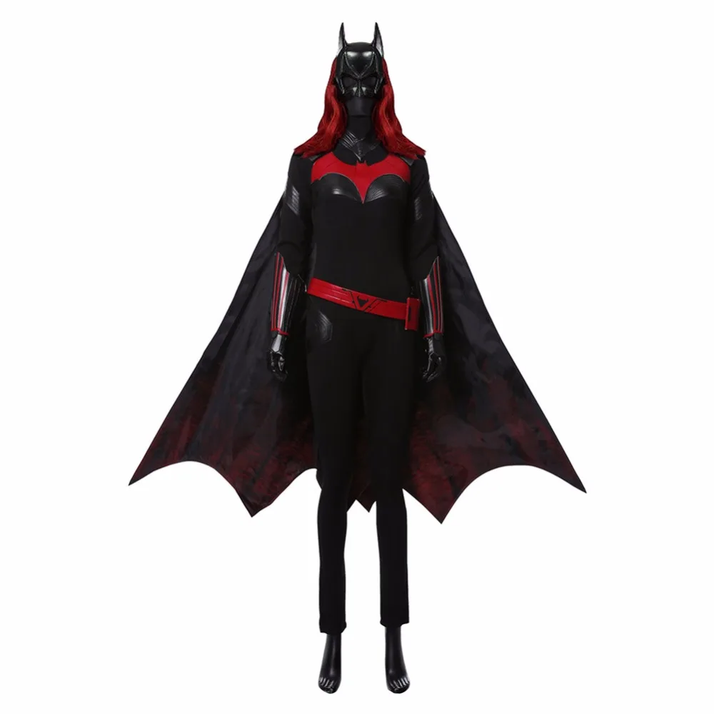 ТВ Бэтвумен костюм Kate Kane Косплей Jumpsut маска полный комплект униформы Бэтмен Косплей для женщин взрослых девочек Карнавальный костюм на заказ