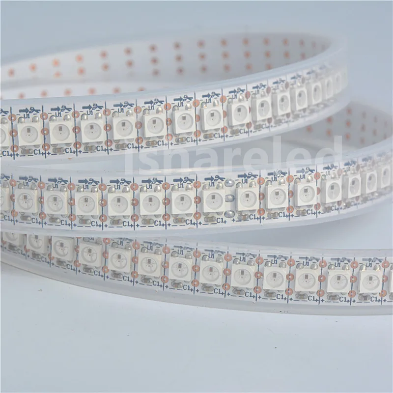 1 м 5 в WS2812B SK6812 144 светодиодов/м белый SMD 5050 RGB Пиксельная Светодиодная лента цвета