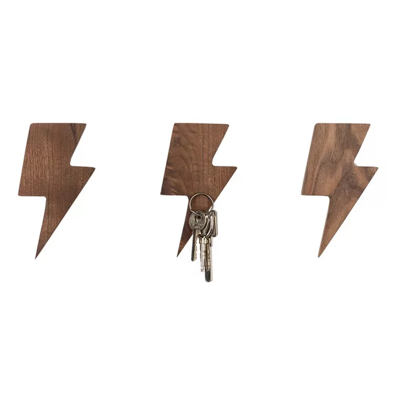 Деревянный магнитный держатель для ключей DIY Lightning Decortion гостиная спальня