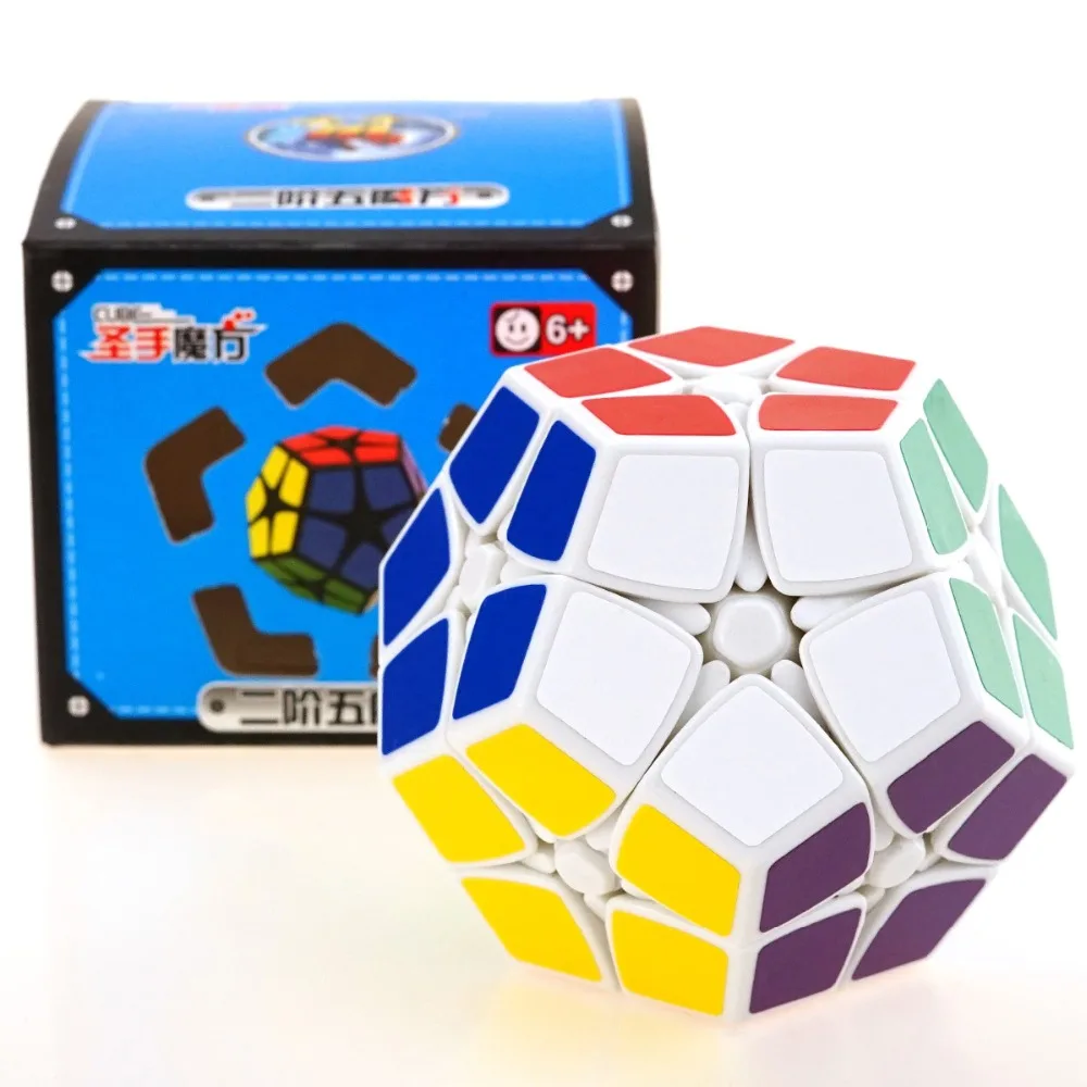 Shengshou 2*2 кубик megaminx черный/белый киломинх развивающая игрушка для детей Прямая