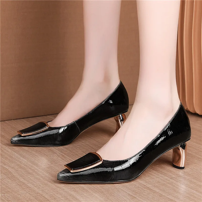 Женские туфли-лодочки FEDONAS классические туфли из натуральной кожи на высоком