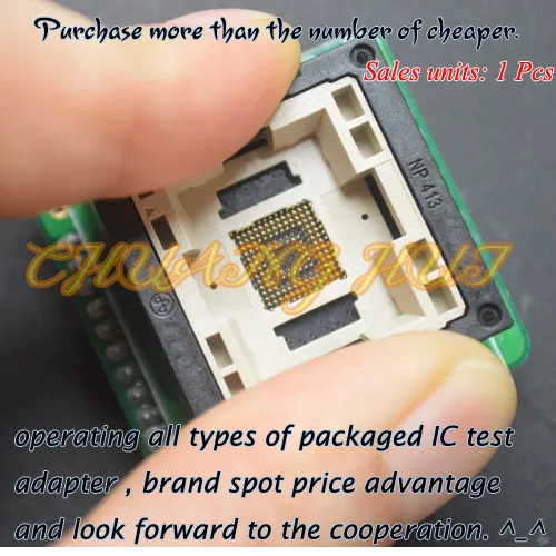 

Тест IC, шаг разъема eMMC 153/169 IC = 0,5 мм, размер 30 контактов = 12x16 мм