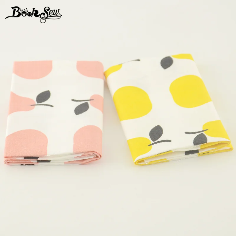 Booksew 100% хлопок саржа Ткань ткани груша узор Вышивание ткань для Подушка DIY