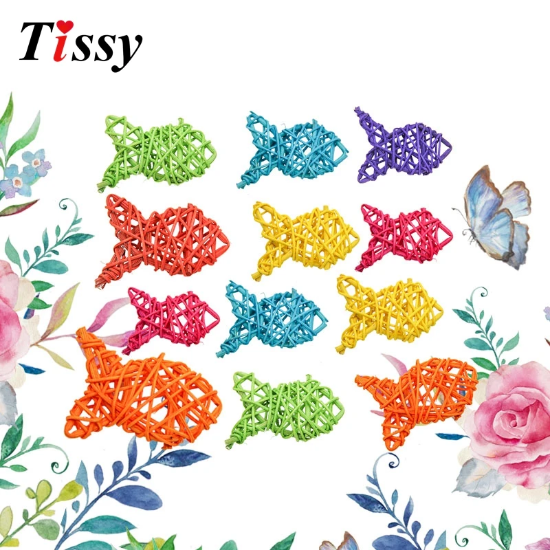 8 см 10 шт. шар из ротанга в форме рыбы 9 цветов Sepak Takraw для рождества дня рождения