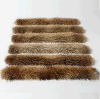70cm length natural real raccoon fur material for collar scarf genuine fur scarves clothing decoration