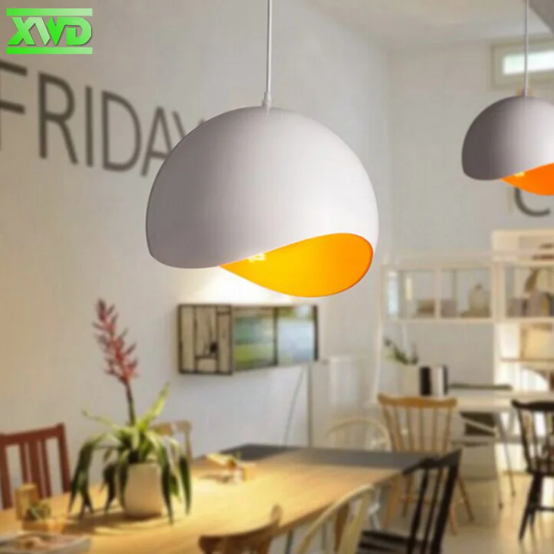 Modern Aluminum Eggshell Shape Parlor Pendant Lamp E27 Holder Dining Room/Hotel Hall/Foyer/Coffee House Indoor Lighting | Лампы и