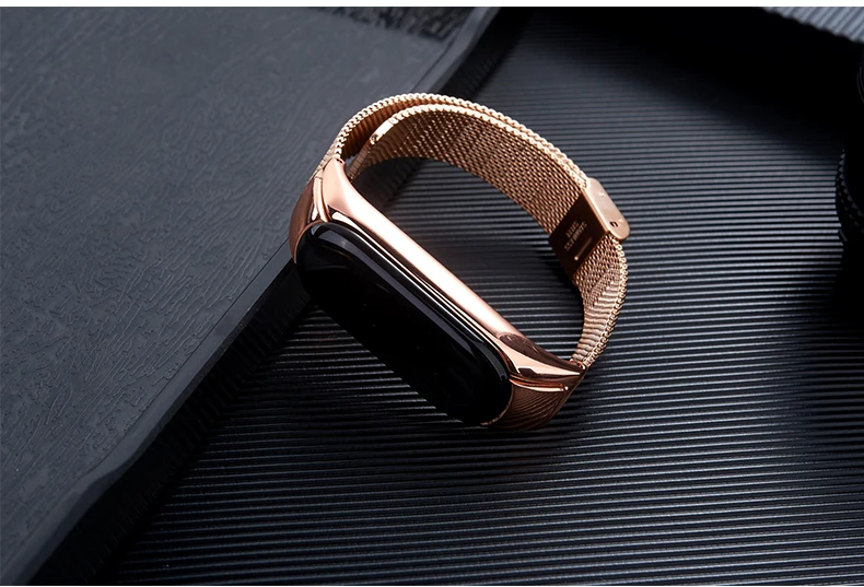 Браслет с цветочным принтом для mi band 3, кожаный металлический ремешок для Xiao mi Band 3, чехол из нержавеющей стали, браслет