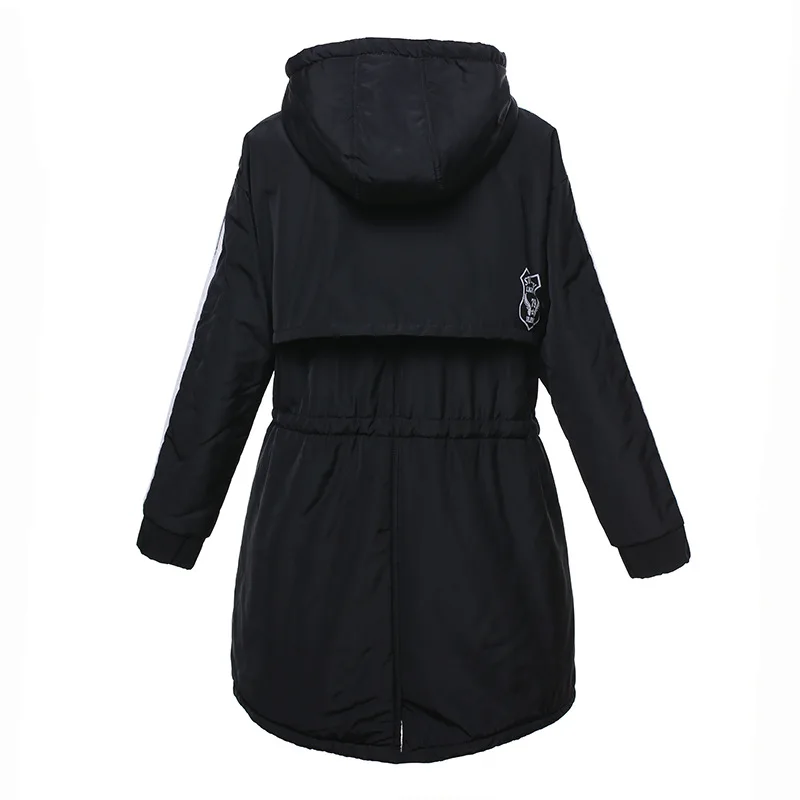 

Thickening fleece lining warm winter parkas women new style hooded coat outerwear woman fashion jacket