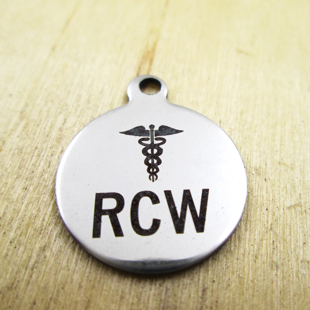 10 шт./лот RCW Caduceus медицинские подвески из нержавеющей стали лазерная гравировка