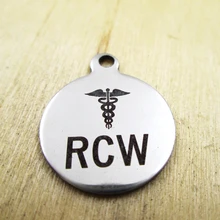 10 шт./лот RCW Caduceus медицинские подвески из нержавеющей стали