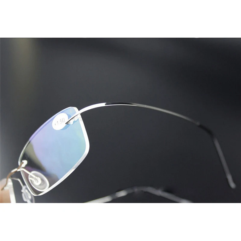 Очки для чтения без оправы из титана с гибкой памятью + 1 00 50 2 3 4 0|reading glasses diopter|glasses