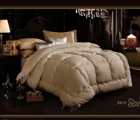 Роскошные шелковые одеяла 100% хлопок ткань/зима одеяло/постельное