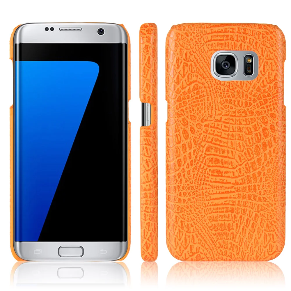 Чехол бампер для Samsung Galaxy S7 Edge G935 с крокодиловыми прожилками SM G935F G935FD G935S G9350 G935A G935V