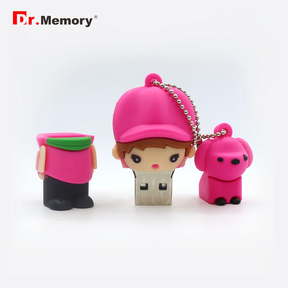 Мультфильм девочка/мальчик Usb флэш-накопитель 64 ГБ флеш-накопитель 32 мини 4 8