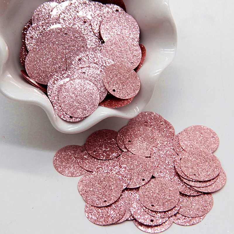 light pink Блестящие Блестки диаметром 20 мм блестки из ПВХ с 1 боковым отверстием для одежды аксессуары DIY художественное украшение Изготовление ювелирных изделий 20 г - Цвет: light pink