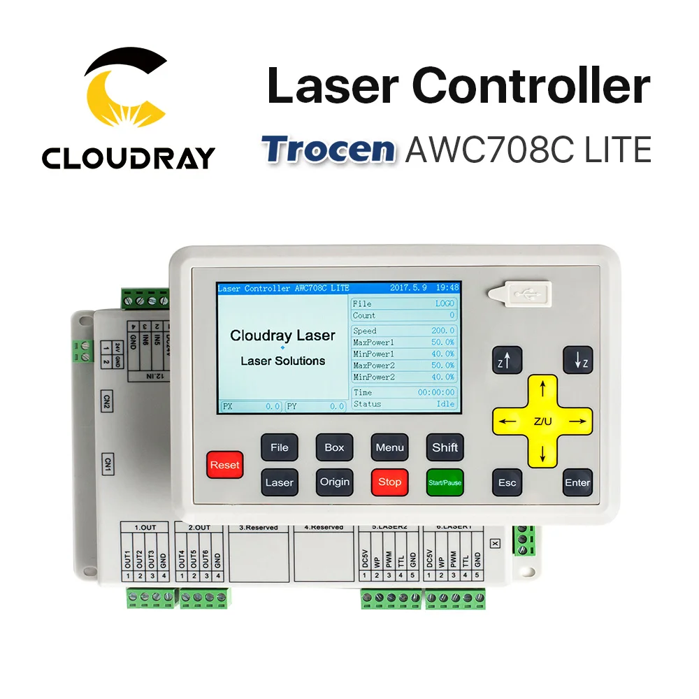 Cloudray trocen Anywells AWC708C LITE Co2 лазерный контроллер Системы для лазерной гравировки и резки заменить AWC608C
