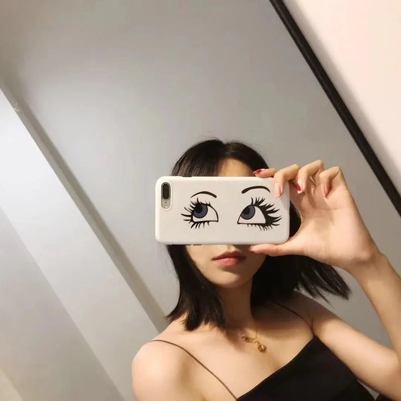 Модный силиконовый чехол для телефона с глазами девочек iPhone XS Max XR X 10 8 7 6 S Plus
