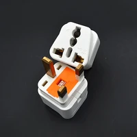 10pcslot universal travel power plug adapter 3pin auuseu to uk adaptor converter ac power plug connector with 13a insurance