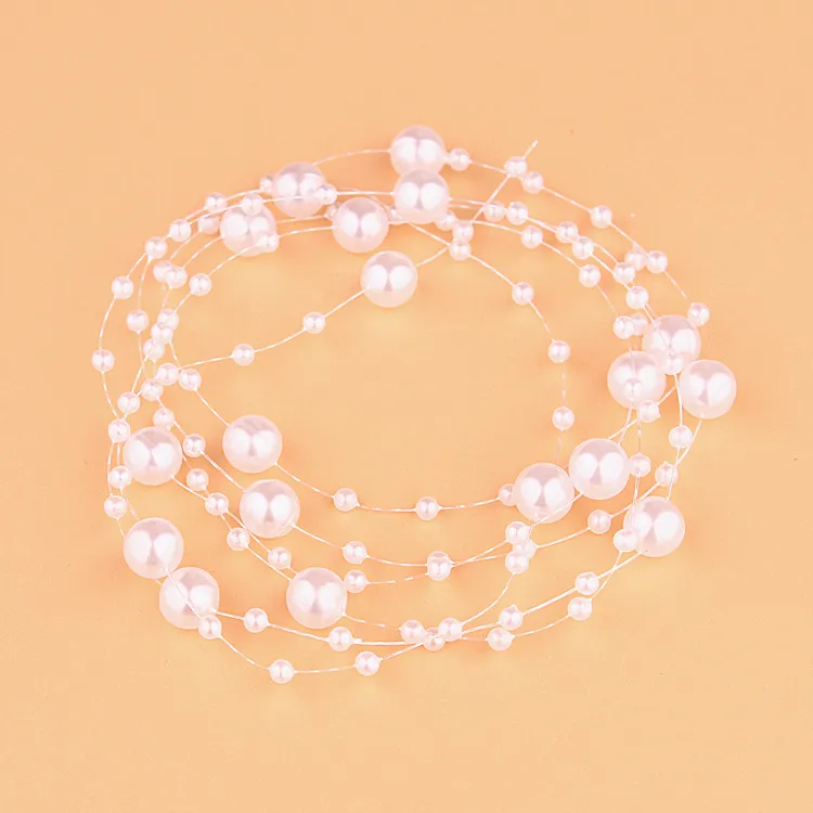 Цепочка для волос Свадебная с жемчугом аксессуары разноцветными звездами