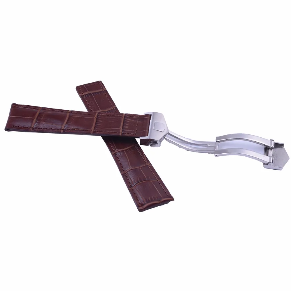 Ремешок для часов из натуральной кожи с крокодиловым тиснением 20/22 мм | Наручные