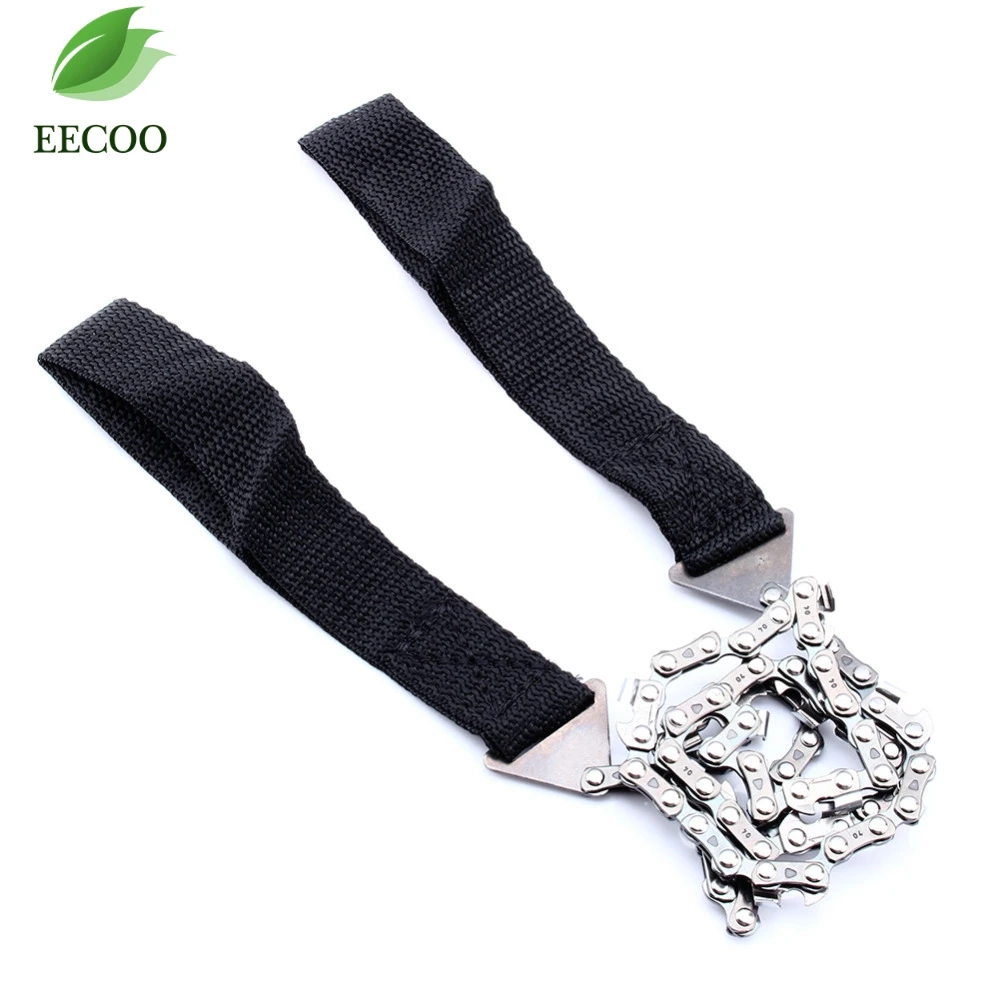 Ручная цепная пила с нейлоновой сумкой 65 см карманная для выживания на открытом