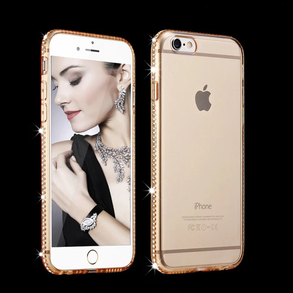 Роскошный Алмазный резиновый блестящий чехол для iphone 6 6s 7 Plus X SE 5S Samsung Galaxy Note 9 8 S9 S8
