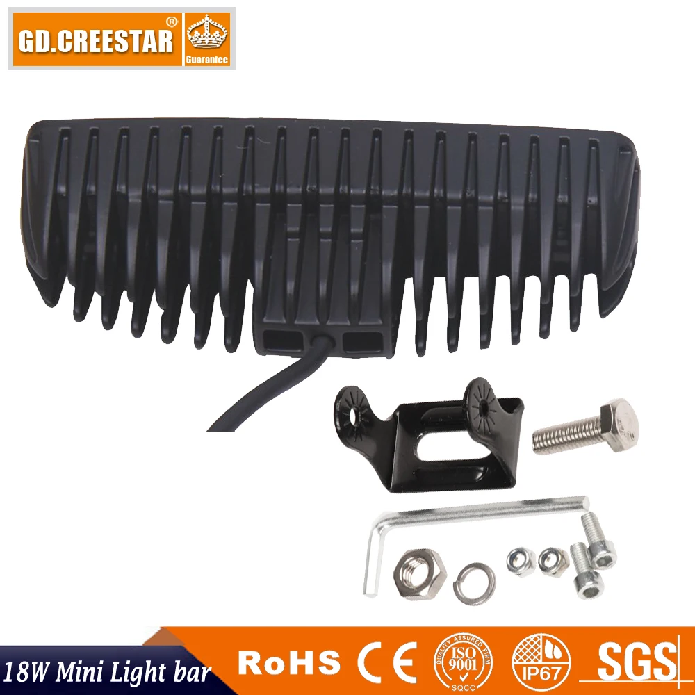 18Watts 6inch Spot Flood LED Work Light bar For Car Truck Boat Driving Fog Offroad SUV 4WD 4x4 Golf lights x 2pcs Free Ship | Автомобили и