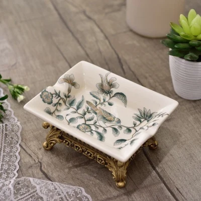 Высокое качество 4 цвета Европейский стиль ретро керамическая мыльница для