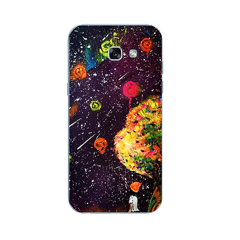 Чехол для телефона из ТПУ для samsung Galaxy A7, A320, A520, A720, прозрачный чехол для A3, A5(), задняя крышка, рисунок радуги, конфет