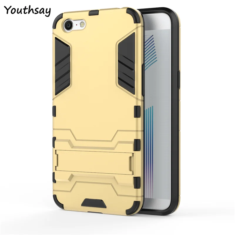 Oppo A71 Case Anti-Knock Robot Phone Stand PE + TPU Cover For Fundas A 71 5.2 inch Shell |