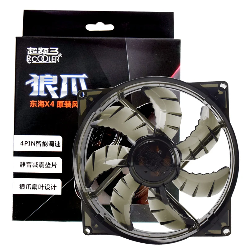 PcCooler 12 см чехол для компьютера Вентилятор охлаждения светодиодный 4pin синий ШИМ вентилятор тихий 120 мм светодиодный светильник корпус ПК бесшумный вентилятор