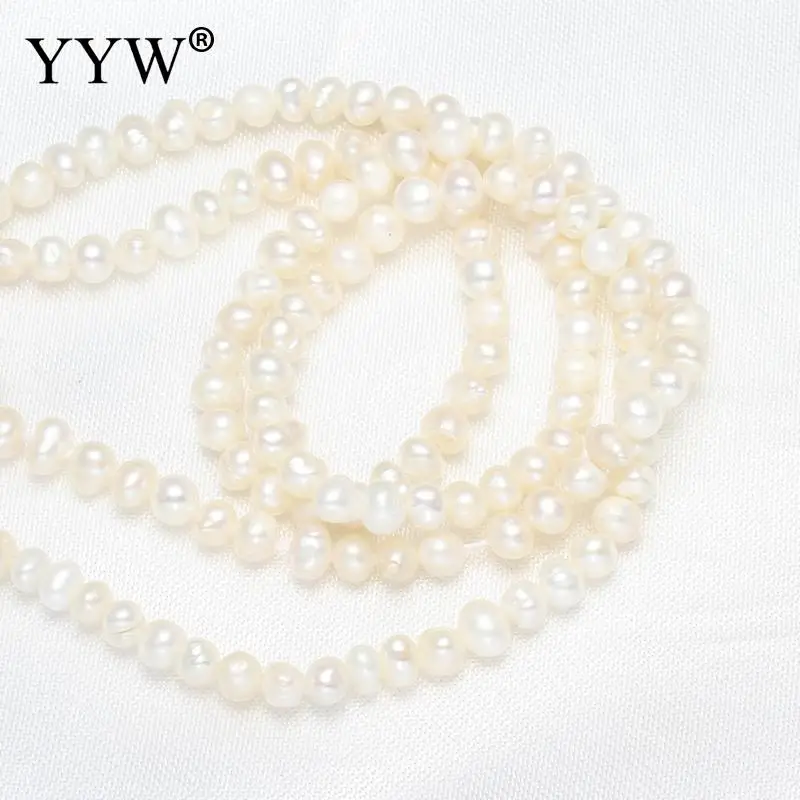 Beads For DIY Jewelry Making Necklace &amp Bracelet Gem Stone Natural Freshwater Pearl Loose white 4-5mm | Украшения и аксессуары