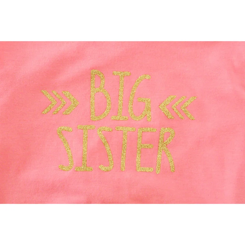 SOSOCOER Boys T Shirt New Autumn Big Sister Long Sleeve Hooded Girls T-shirts Kids Baby Clothes Cute Arrow Toddler Shirts | Детская