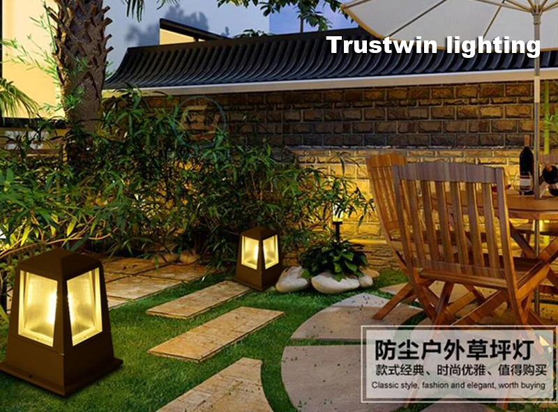 2X алюминиевый серый черный настенный светильник светодиодный для сада парка