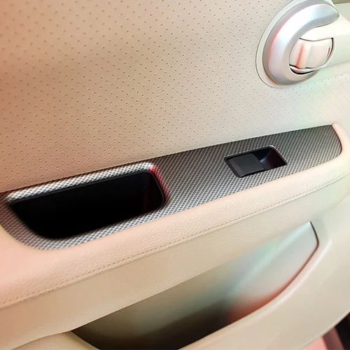 8 шт. кожаная внутренняя панель двери из микрофибры подлокотник для Nissan Tiida 2005 06 07