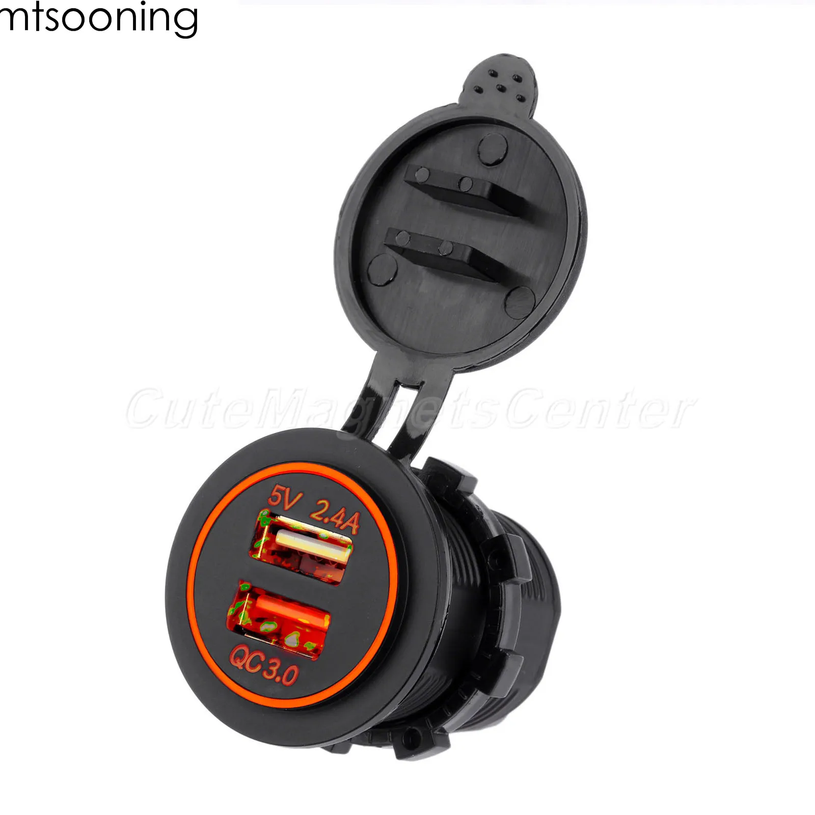Оранжевая Быстрая зарядка mtsooning QC 3 0 двойной usb порт для зарядки 12V 24V